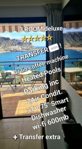 DELUXE 3 Rooms74m2,2Air Condit 2TV SEAVIEW on AMADORES,2 heatPOOLs, PARKING, 600 MB,Dishwasher,2Lift,3 BEACHes